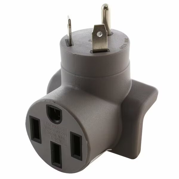 EVSE RV/Generator TT-30 Plug to 50A Electric Vehicle Adapter for Tesla, Ac Works, Mfr#: EVTT30MS